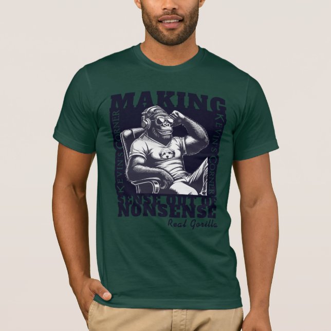 T-shirt Le coin de Kevin Commentaire politique Real Gorill (Devant)
