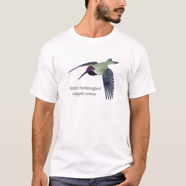 T-shirt Le colibri de la côte avec le nom (Devant)