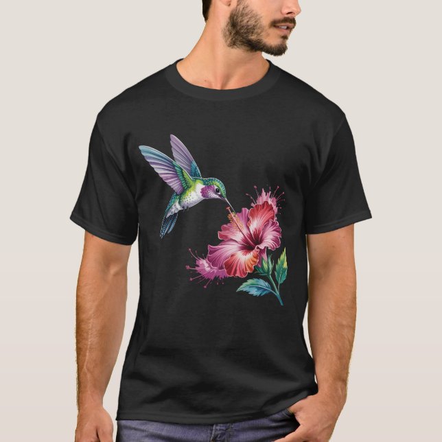 T-shirt Le Colibri Sirote Le Nectar De La Fleur Bir (Devant)