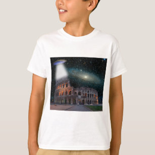 T-shirt Le Colisée Rome Italie rencontre l'espace et l'OVN