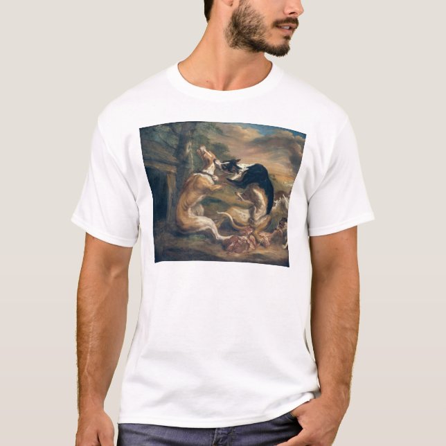 T-shirt Le combat de chien, 1678 (Devant)
