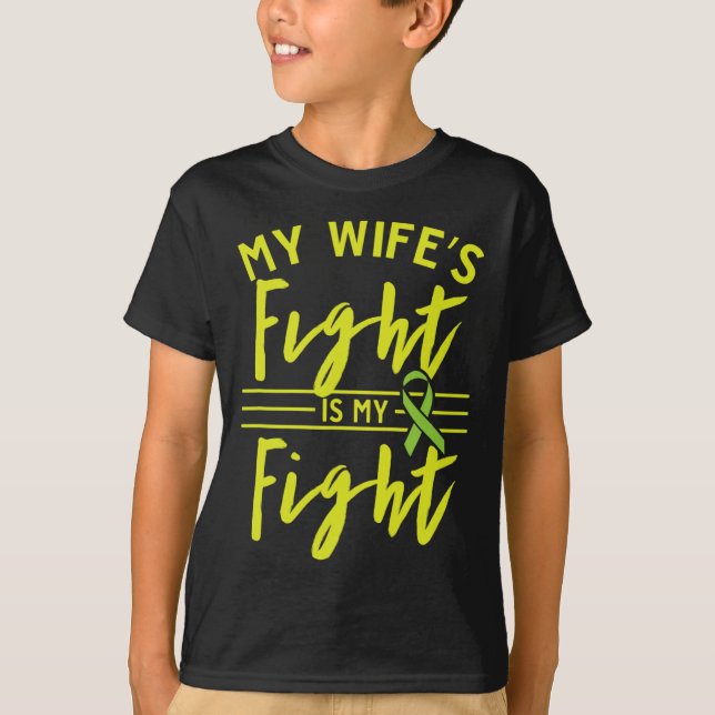 T-shirt Le combat de la femme est ma lutte contre la malad (Devant)