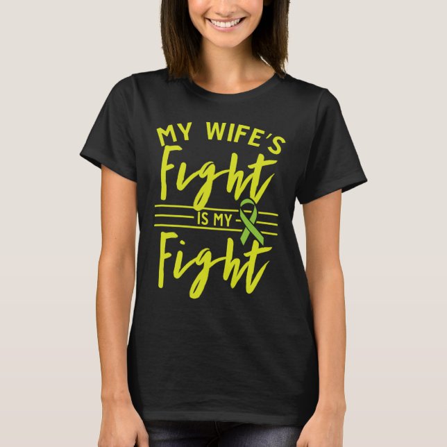 T-shirt Le combat de ma femme est ma lutte pour la maladie (Devant)