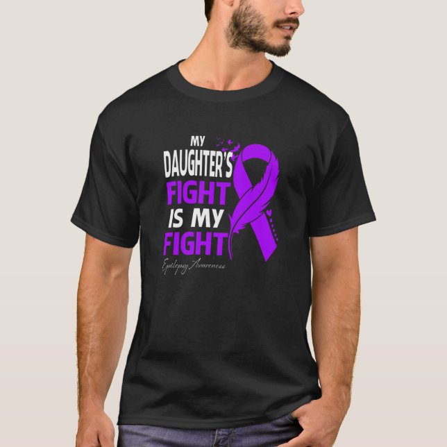 T-shirt Le combat de ma fille est ma lutte contre l'épilep (Devant)