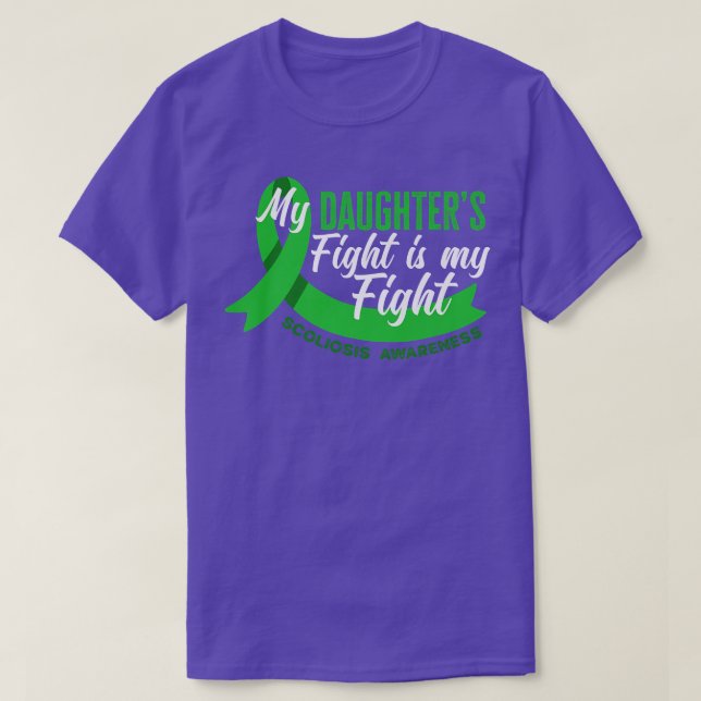 T-shirt Le combat de ma fille est mon combat contre les la (Design devant)