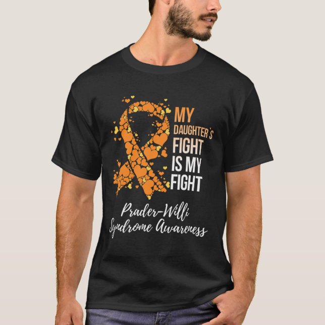 T-shirt Le combat de ma fille, mon combat Syndrome de Prad (Devant)