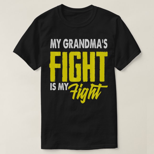 T-shirt Le combat de ma grand-mère est mon combat contre l (Design devant)