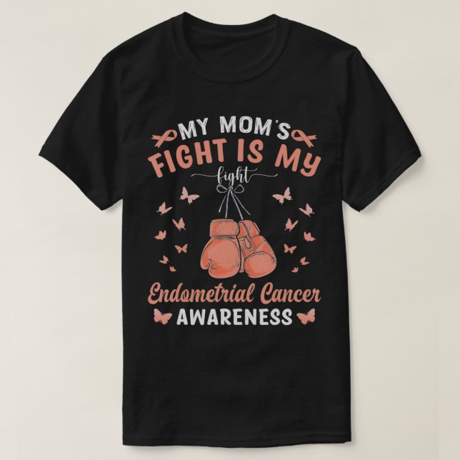 T-shirt Le combat de ma mère est mon combat contre le canc (Design devant)
