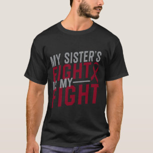 T-shirt Le combat de ma soeur est mon combat contre l'aném