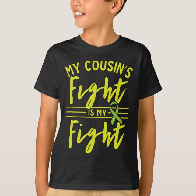 T-shirt Le combat de mon cousin est conscient de ma maladi (Devant)