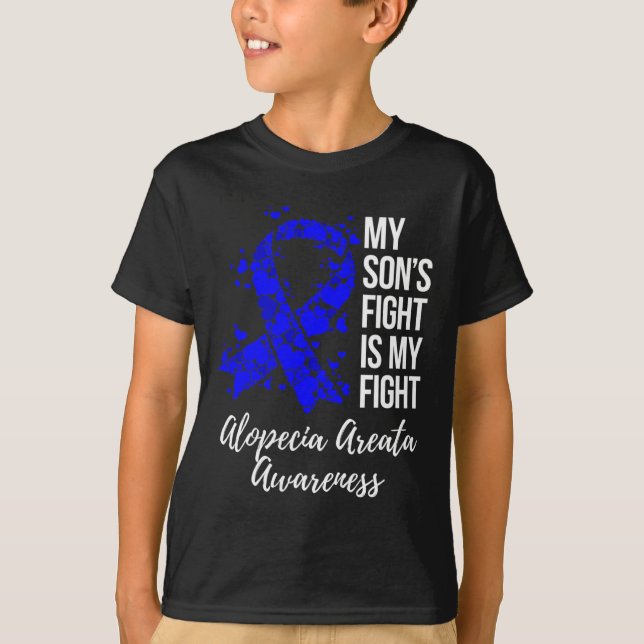T-shirt Le combat de mon fils est mon combat Alopecia Area (Devant)