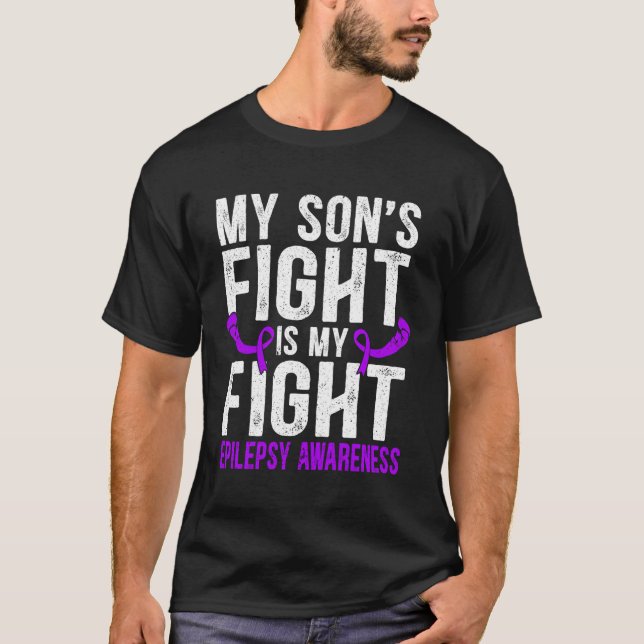 T-shirt Le Combat De Mon Fils Est Mon Soutien De Lutte Con (Devant)