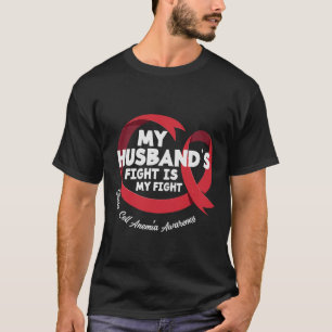 T-shirt Le combat de mon mari est mon combat contre l'aném