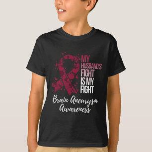 T-shirt Le combat de mon mari est mon combat de l'Aneurysm