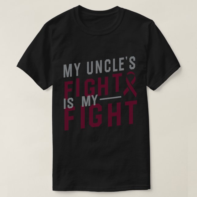 T-shirt Le combat de mon oncle est mon combat Anémie à cel (Design devant)