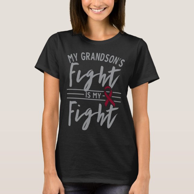 T-shirt Le combat de mon petit-fils est mon combat contre  (Devant)