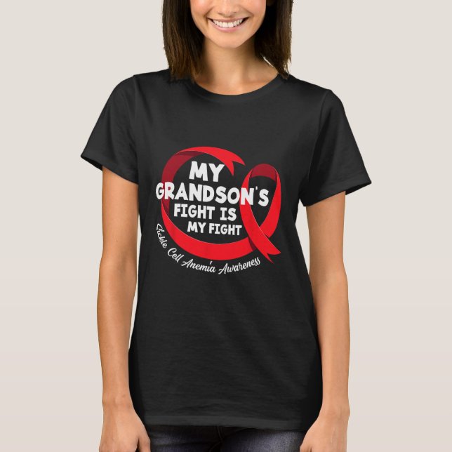 T-shirt Le combat de mon petit-fils est mon combat contre  (Devant)