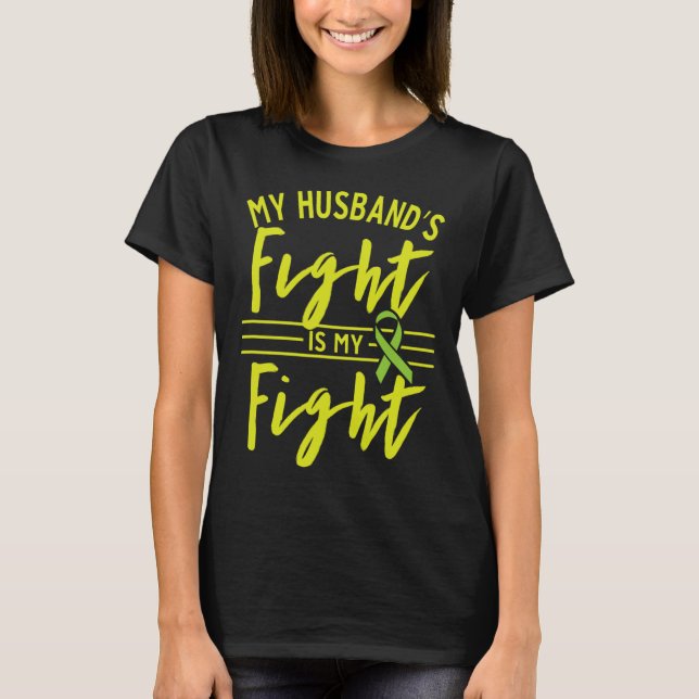 T-shirt Le combat du mari est mon combat pour lutter contr (Devant)