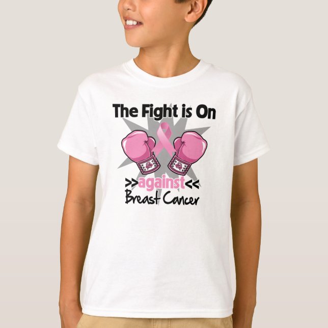 T-shirt Le combat est dessus contre le cancer du sein (Devant)