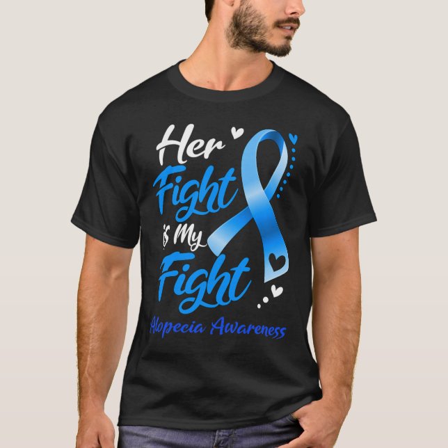 T-shirt Le combat est mon combat Alopecia sensibilisation  (Devant)
