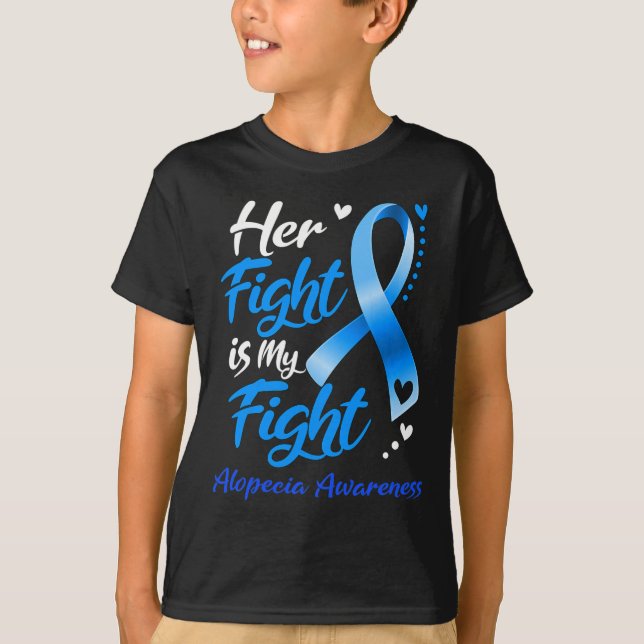 T-shirt Le combat est mon combat Alopecia sensibilisation  (Devant)
