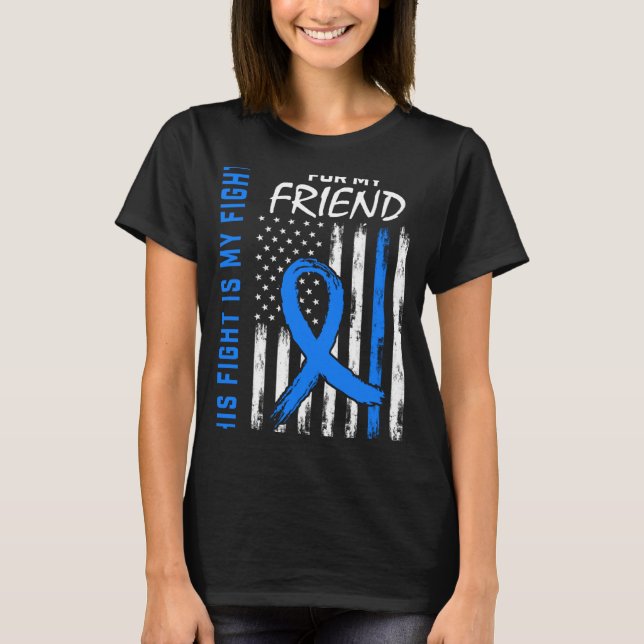 T-shirt Le combat est un combat ami de la sensibilisation  (Devant)