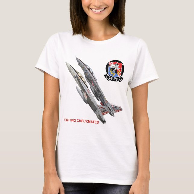 T-shirt Le combat VF-211 fait échec et mat (Devant)
