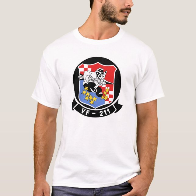 T-shirt Le combat VF-211 fait échec et mat (Devant)