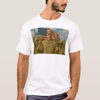 T-shirt Le Commandant Américain Dirige Avec Fierté