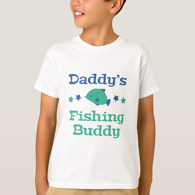 T-shirt Le compagnon de pêche de papa (Devant)