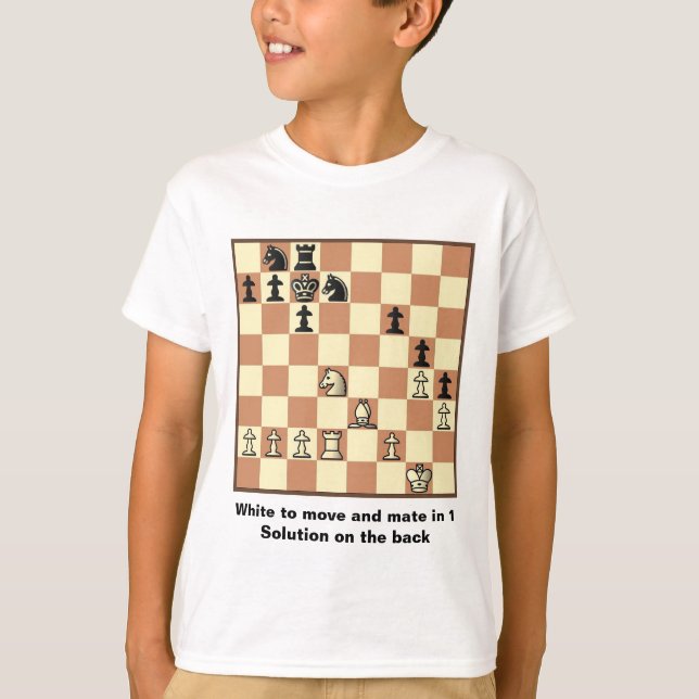 T-shirt Le compagnon d'échecs dans 1 puzzle #3 badine le (Devant)