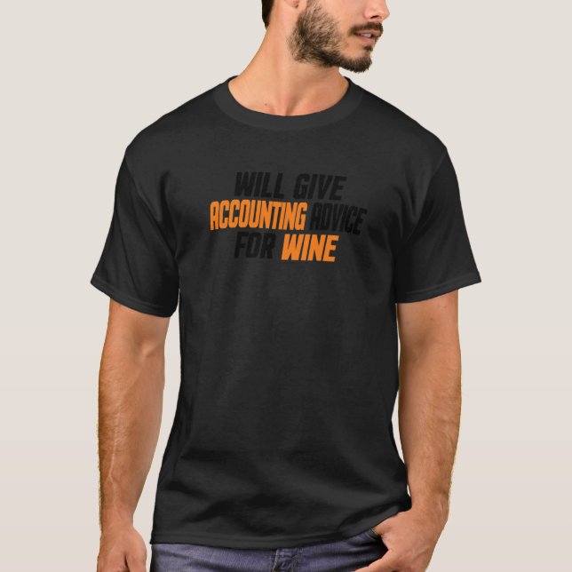 T-shirt Le Comptable Cpa Donnera Des Conseils Comptables P (Devant)