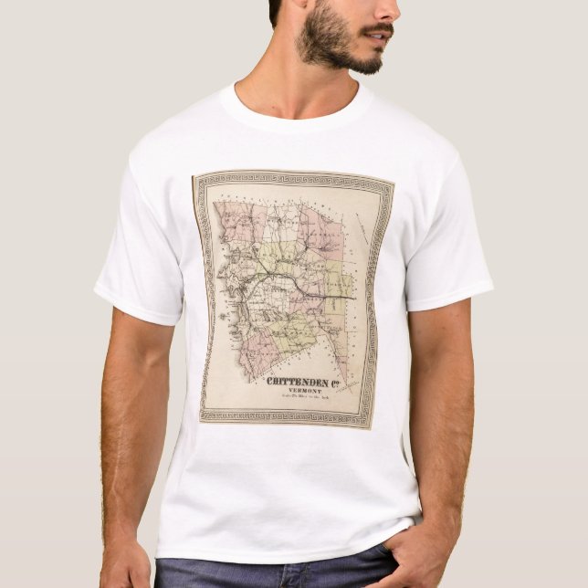 T-shirt Le comté de Chittenden au Vermont (Devant)