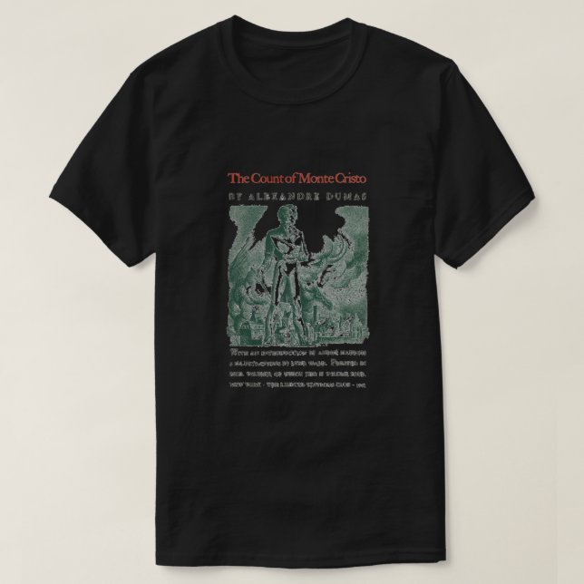 T-shirt Le comte de Monte Cristo par Alexandre Dumas Couve (Design devant)