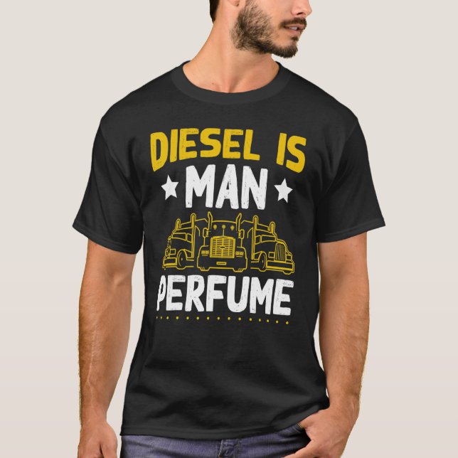 T-shirt Le conducteur de semi-camion pour hommes Diesel es (Devant)
