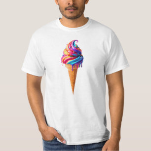 T-shirt Le cône de glace classique de SlipperyJoe's vibran