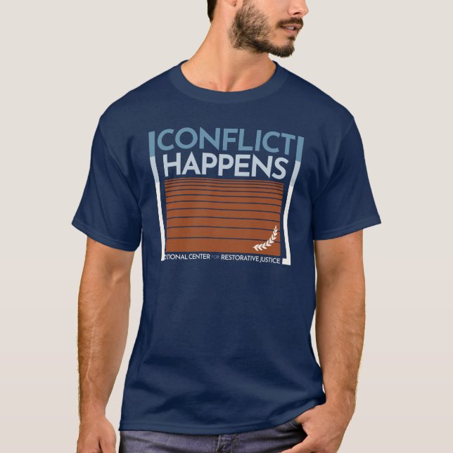 T-shirt Le conflit se déroule en bleu (Devant)