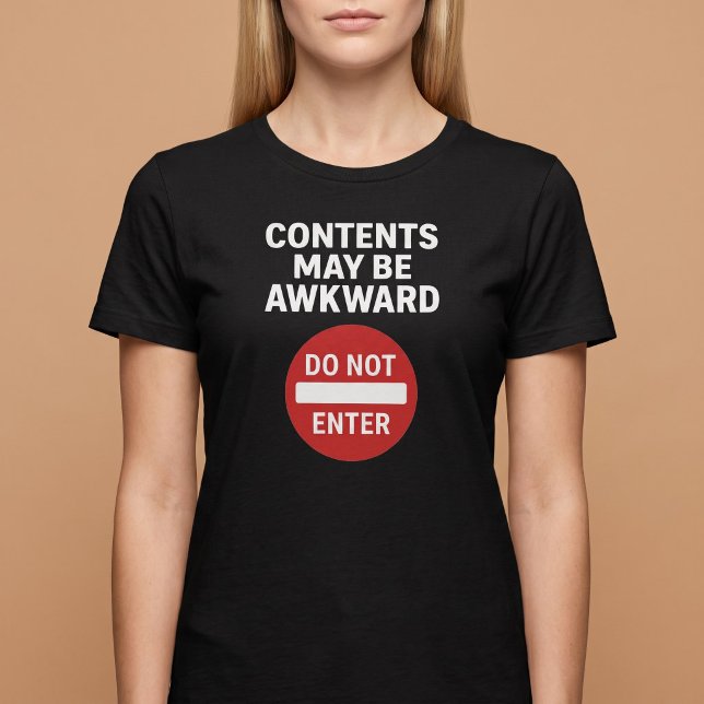 T-shirt Le Contenu Peut Être Gênant (Créateur téléchargé)