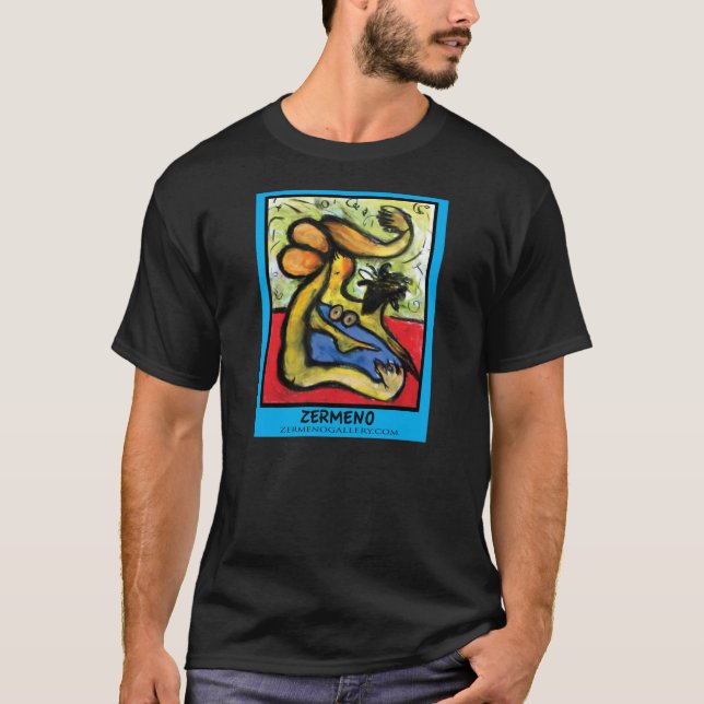 T-shirt "Le contorsionniste" par Zermeno (Devant)