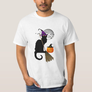 T-shirt Le Conversation Noir - Chat aux Sorcières d'Hallow
