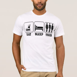 T-shirt Le cool drôle mangent le tigre de sommeil font