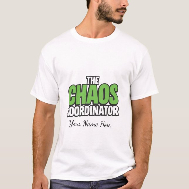 T-shirt  Le Coordinateur du Chaos – Gras & Ludique (Devant)