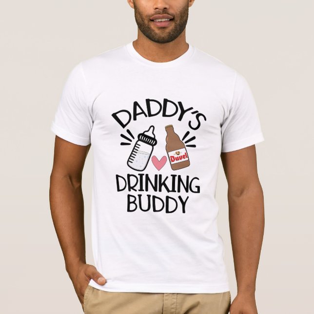 T-shirt Le copain de papa qui boit : Duel (Devant)