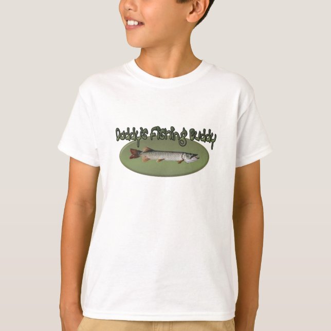 T-shirt Le copain de pêche de papa (Devant)