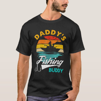 T-shirt Le copain de pêche de papa pour le coucher de sole