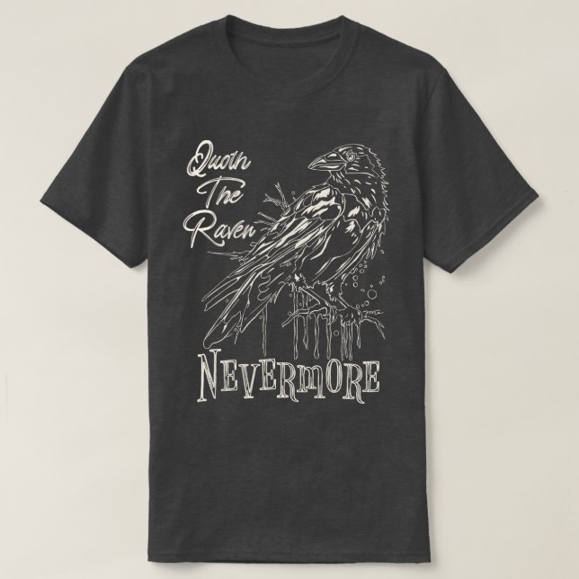 T-shirt Le Corbeau Allan Poe Plus (Design devant)