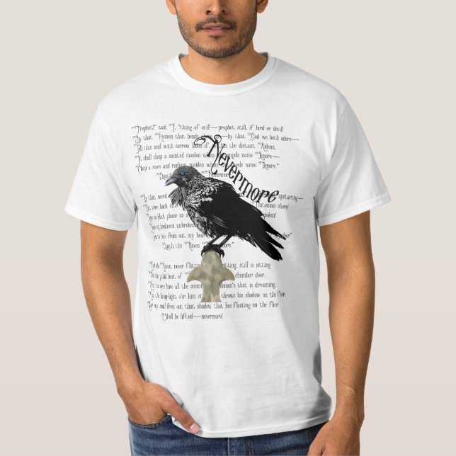 T-shirt Le Corbeau d'Edgar Allan Poe (Devant)