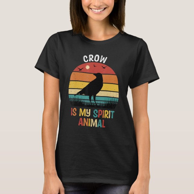 T-shirt Le Corbeau Est Mon Esprit Le Corbeau Animal (Devant)
