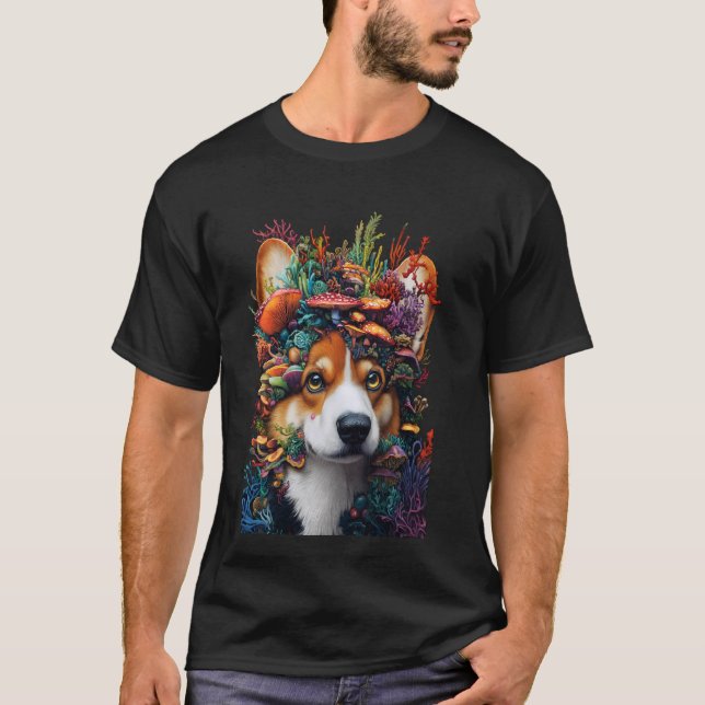 T-shirt Le Corgi & Coral (Devant)