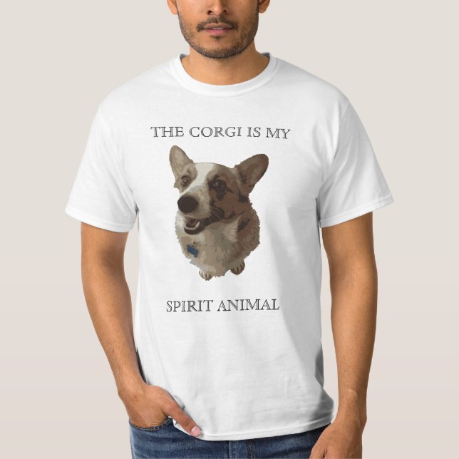 T-shirt Le corgi est mon animal d'esprit (Devant)